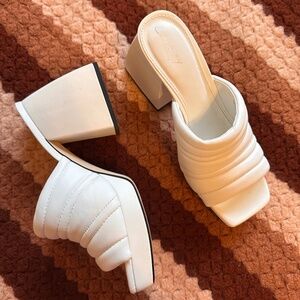 Circus NY white mules!